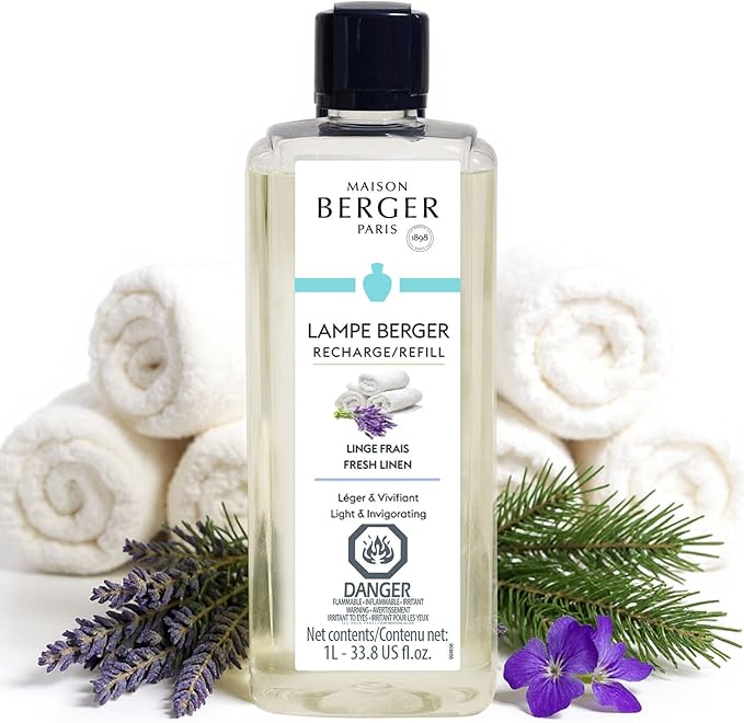 Lampe Berger Feuille de Menthe ルームフレグランス Maison Berger - Fresh Linen - Lampe Berger Fragrance Refill - 1L