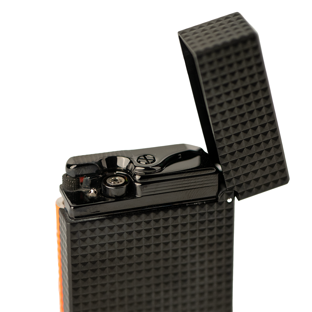 S.T. Dupont Fluo Le Grand Dual Soft & Torch Lighter – Matte Black/ Orange
