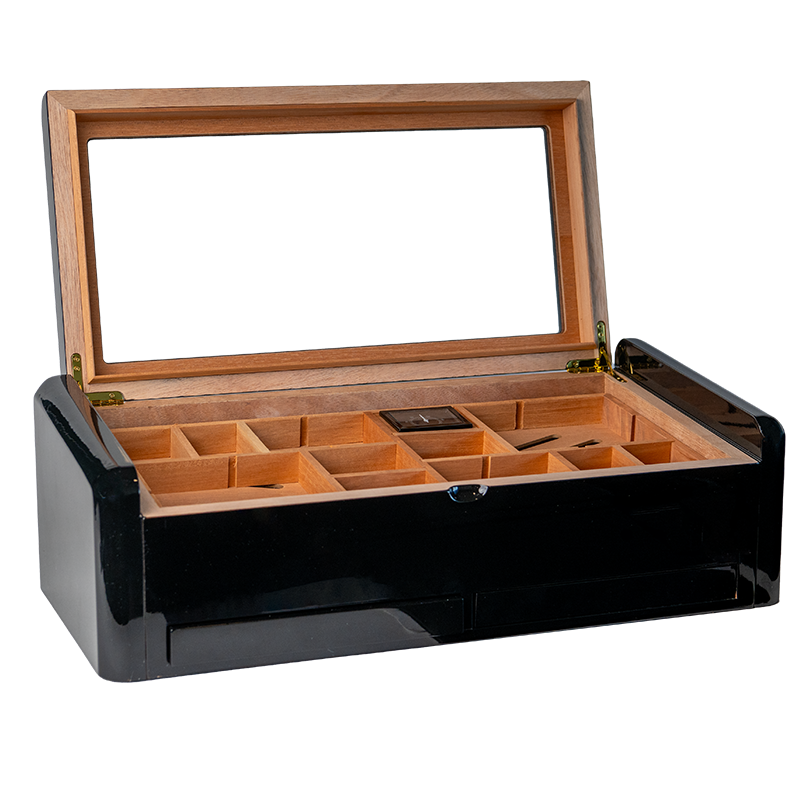 Baldwin Jet Black Humidor - 150 Count