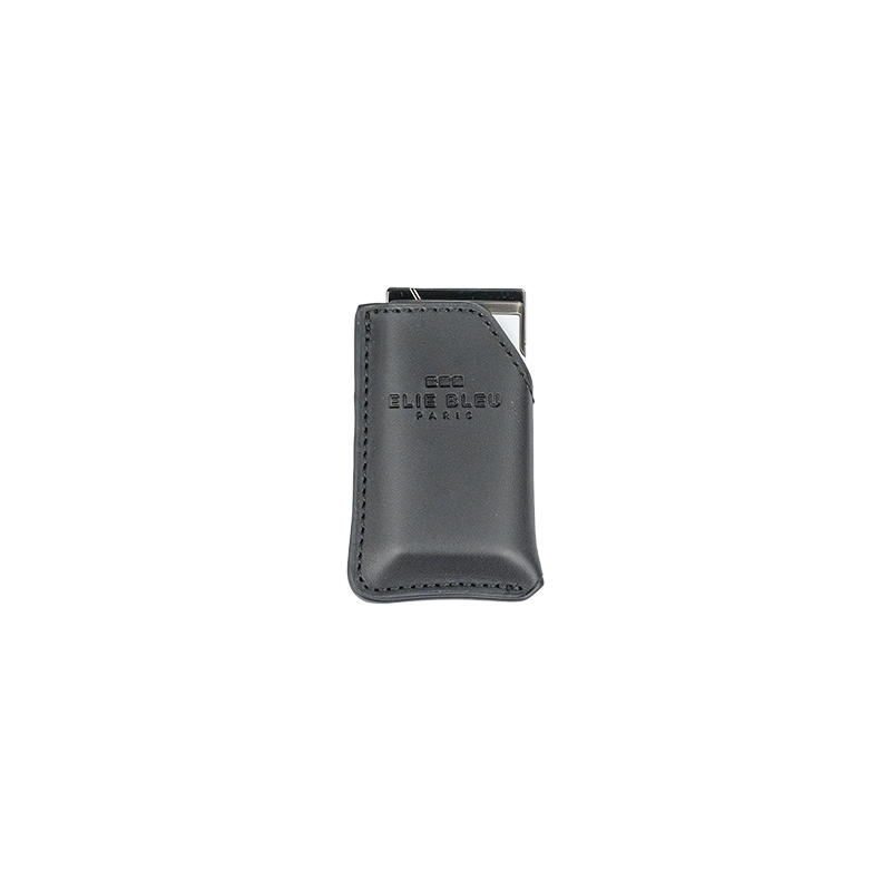 Elie Bleu "Delgado" Satin Black Lacquer Pocket Lighter