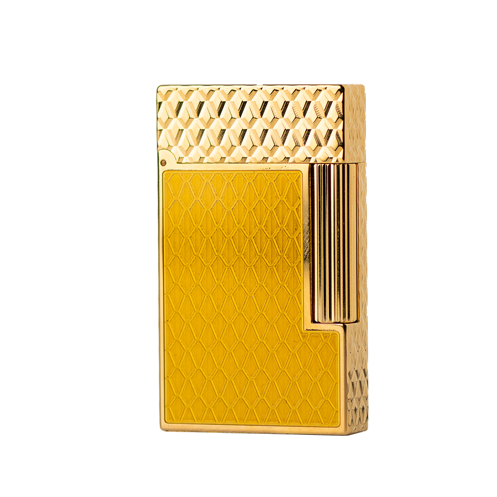 S.T. Dupont Ligne-2 Guilloché Under Lacquer Lighter Dragon - Honey